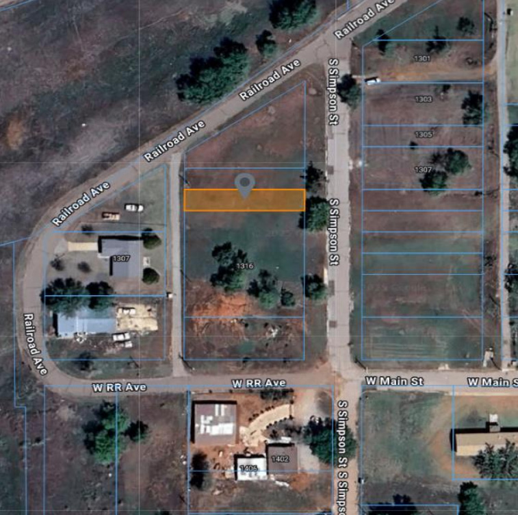 S Simpson St (Near 1307 Railroad Ave) in Elk City, OK